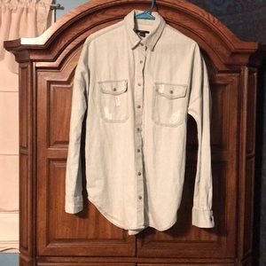 long sleeve denim button up